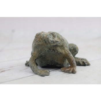 Mini Figurka Żaba Żabka - Ogrodowa Figura z Brązu - Rzeźba Posąg