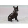 Siedzący Buldog Francuski - Figura Rzeźba z Brązu