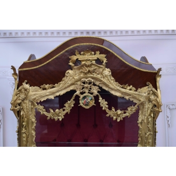 Witryna EMPIRE Gablotka z Brązu Złoconego + Medalion SERWANTKA UNIKAT