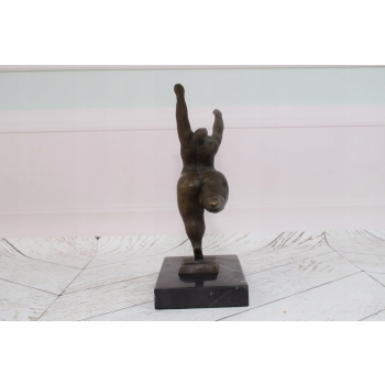 Łgarska Akrobatka Gruba Kobieta - Figura z brązu
