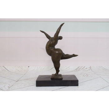 Łgarska Akrobatka Gruba Kobieta - Figura z brązu