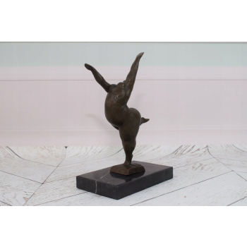 Łgarska Akrobatka Gruba Kobieta - Figura z brązu