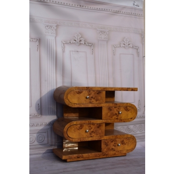 Dwustronny Kredens Art Deco - Szafa Meblościanka - Komoda Salon 8 Szuflad