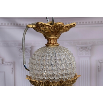 Pałacowy Żyrandol z Brązu + Kryształy 18 żarówek - Lampa Klosze 150cm