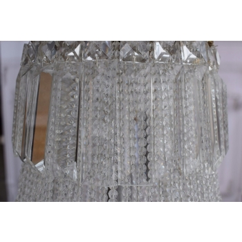 Pałacowy Żyrandol z Brązu + Kryształy 18 żarówek - Lampa Klosze 150cm