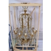 Żyrandol z Brązu - Brąz i Kryształy - Lampa Sufitowa - Rokoko 148cm GIGANT