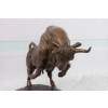 Duży Masywny Byk Bitewny - Corrida Korrida - Toro Bravo - Figura z Brązu