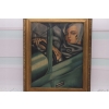 TAMARA De Łempicka - Kobieta w Bugatti - Art Deco - Stary Obraz Olejny