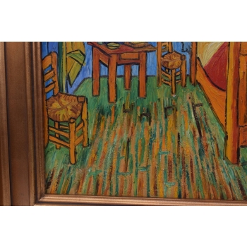 Abstrakcja Vincent Van Gogh - Pokój - Obraz Olejny - Złota Rama Prezent