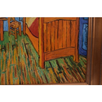 Abstrakcja Vincent Van Gogh - Pokój - Obraz Olejny - Złota Rama Prezent