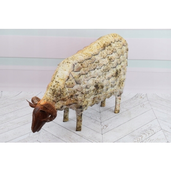 Duża Ogrodowa Figura - Śmieszny Baran - Rzeźba Dom - Vintage - Prezent
