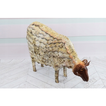 Duża Ogrodowa Figura - Śmieszny Baran - Rzeźba Dom - Vintage - Prezent