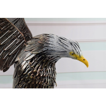 Duża Ogrodowa Figura - Groźny Orzeł - Rzeźba Dom - Vintage - 102cm