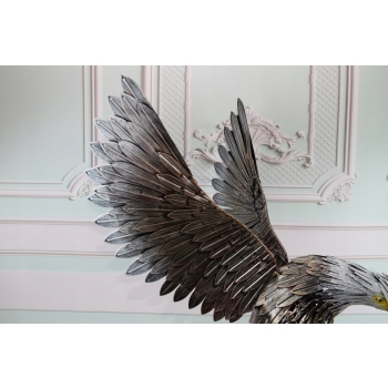 Duża Ogrodowa Figura - Groźny Orzeł - Rzeźba Dom - Vintage - 102cm