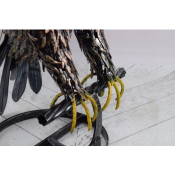 Duża Ogrodowa Figura - Groźny Orzeł - Rzeźba Dom - Vintage - 102cm