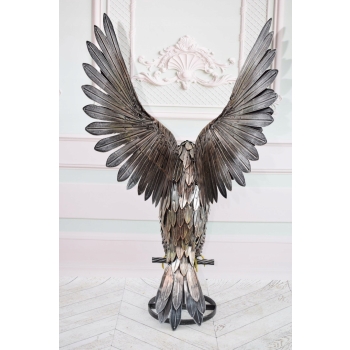 Duża Ogrodowa Figura - Groźny Orzeł - Rzeźba Dom - Vintage - 102cm