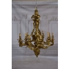 Królewski Gigant Paryski Żyrandol z Brązu + Lampa Złocona - BIAŁY KRUK