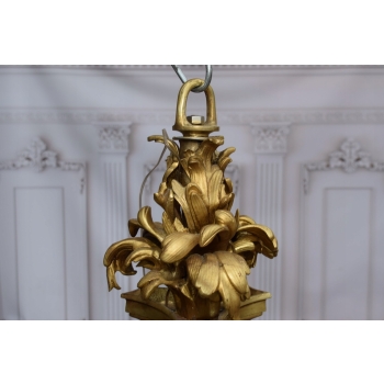 Królewski Gigant Paryski Żyrandol z Brązu + Lampa Złocona - BIAŁY KRUK