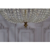 Żyrandol z Brązu - Brąz i Kryształy - Lampa Sufitowa - Barok 90cm CUDO