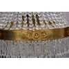 Żyrandol z Brązu - Brąz i Kryształy - Lampa Sufitowa - Barok 90cm CUDO