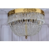 Żyrandol z Brązu - Brąz i Kryształy - Lampa Sufitowa - Barok 90cm CUDO