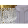 Żyrandol z Brązu - Brąz i Kryształy - Lampa Sufitowa - Barok 90cm CUDO