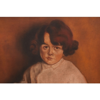 OLGA BOZNAŃSKA - Dziewczynka z Kotem - stary obraz