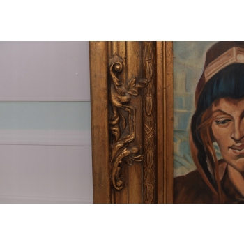 J. MALCZEWSKI - PORTRET KOBIETY - STARY OBRAZ OLEJNY