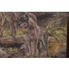 J. Fałat - Wataha Wilków - Wilki Natura - Stary Obraz Olejny - Złota Rama