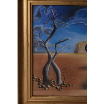 Salvador Dali - Abstrakcja - Portret Kobiety - Pastel - Obraz