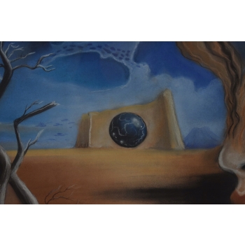 Salvador Dali - Abstrakcja - Portret Kobiety - Pastel - Obraz