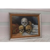 PAUL CEZANNE - MEMENTO MORI - Czaszki - Srebrna Rama