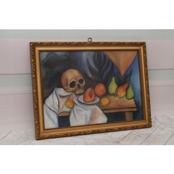 PAUL CEZANNE - MEMENTO MORI - Martwa Natura - STARY OBRAZ z FRANCJI