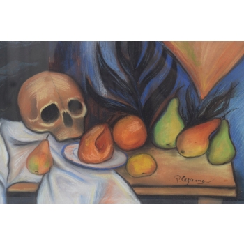 PAUL CEZANNE - MEMENTO MORI - Martwa Natura - STARY OBRAZ z FRANCJI