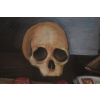 PAUL CEZANNE - MEMENTO MORI - Czaszka i Książka - STARY OBRAZ z FRANCJI