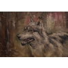 J. Fałat - Biegnący Wilk - Wilczur - Natura - Polski Stary Obraz Olejny