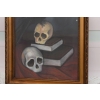 PAUL CEZANNE - MEMENTO MORI - Kruk Na Czaszkach - STARY OBRAZ z FRANCJI