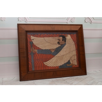 Portret Marszałek Józef Piłsudski - 1919 - Polski Stary Obraz Olejny