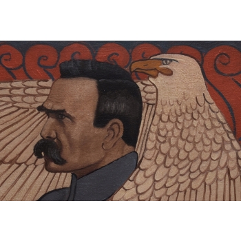 Portret Marszałek Józef Piłsudski - 1919 - Polski Stary Obraz Olejny