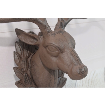 Jeleń - Poroże Jelenia - Dekoracja Ścienna - Figura z Żeliwa - Myśliwy