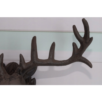 Jeleń - Poroże Jelenia - Dekoracja Ścienna - Figura z Żeliwa - Myśliwy