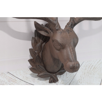 Jeleń - Poroże Jelenia - Dekoracja Ścienna - Figura z Żeliwa - Myśliwy