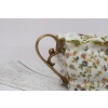Porcelanowa Patera Secesja - Biała Misa - Róże Kwiaty - Dekoracja