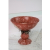 Porcelanowa Waza - Czerwony Puchar Amfora - Porcelana i Brąz - Kwiat Ozdoba