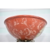 Porcelanowa Waza - Czerwony Puchar Amfora - Porcelana i Brąz - Kwiat Ozdoba