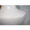 Biała Waza - Amfora Wazon na Kwiaty - Porcelana + Brąz - Ważka - Ozdoba