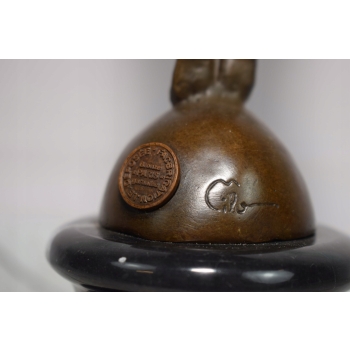 Pływak Nurek - akrobata - Prezent Vintage - Figura rzeźba z brązu - Unikat