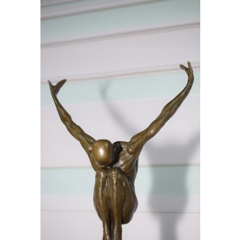 Pływak Nurek - akrobata - Prezent Vintage - Figura rzeźba z brązu - Unikat