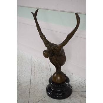 Pływak Nurek - akrobata - Prezent Vintage - Figura rzeźba z brązu - Unikat