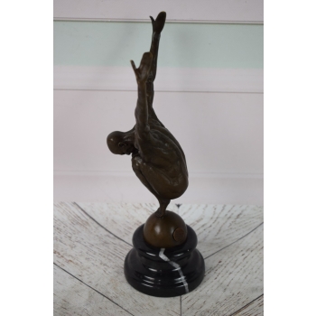 Pływak Nurek - akrobata - Prezent Vintage - Figura rzeźba z brązu - Unikat